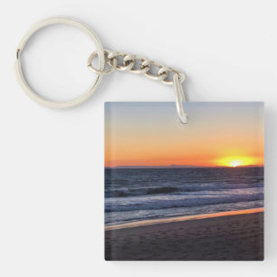 Sunset at Newport Beach, Californië Sleutelhanger