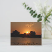 Sunset at North Topsail, North Topsail Beach, NC Briefkaart (Staand voorkant)