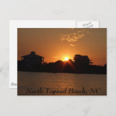 Sunset at North Topsail, North Topsail Beach, NC Briefkaart (Voorkant / Achterkant)