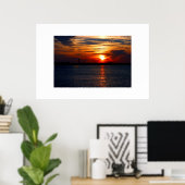 Sunset at Oak Island Poster (Thuiskantoor)