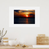Sunset at Oak Island Poster (Keuken)