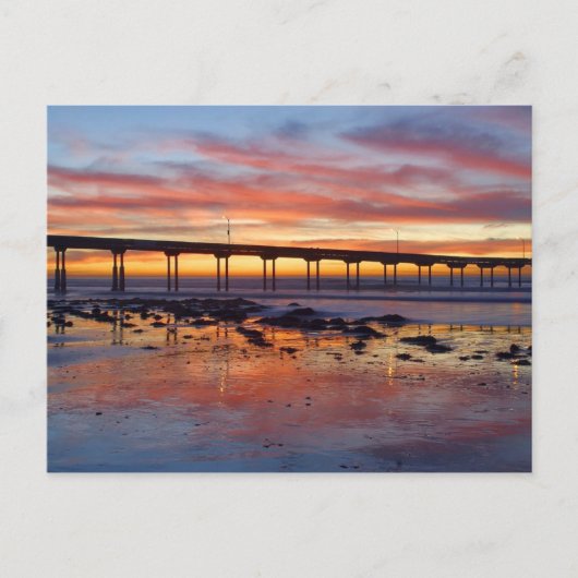 Sunset at Ocean Beach Briefkaart (Voorkant)