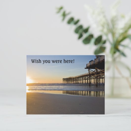 Sunset at Ocean Pier Briefkaart (Staand voorkant)