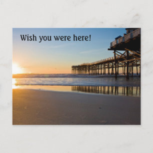 Sunset at Ocean Pier Briefkaart