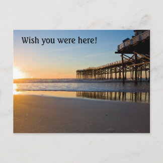 Sunset at Ocean Pier Briefkaart