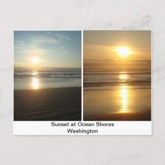 Sunset at Ocean Shores Washington Briefkaart