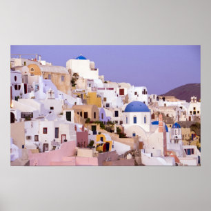 Sunset at Oil, Santorini 2 Poster