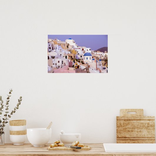 Sunset at Oil, Santorini 2 Poster (Keuken)