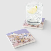 Sunset at Oil, Santorini 2 Stenen Onderzetter (Zijkant)