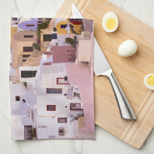 Sunset at Oil, Santorini 2 Theedoek (Quarter Fold)