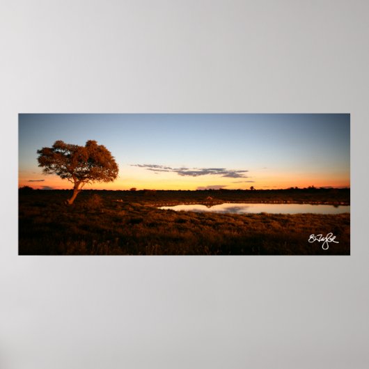 Sunset at Okakuejo Poster (Voorkant)