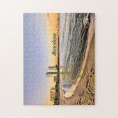 Sunset at Olympic Port of Barcelona, Spain Legpuzzel (Verticaal)