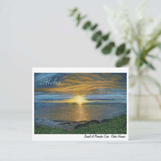 Sunset at Paradise Cove Briefkaart (Staand voorkant)