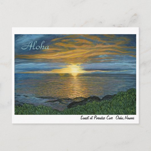 Sunset at Paradise Cove Briefkaart (Voorkant)