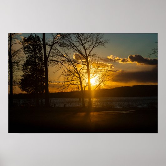 Sunset at Peace Valley Park Poster (Voorkant)