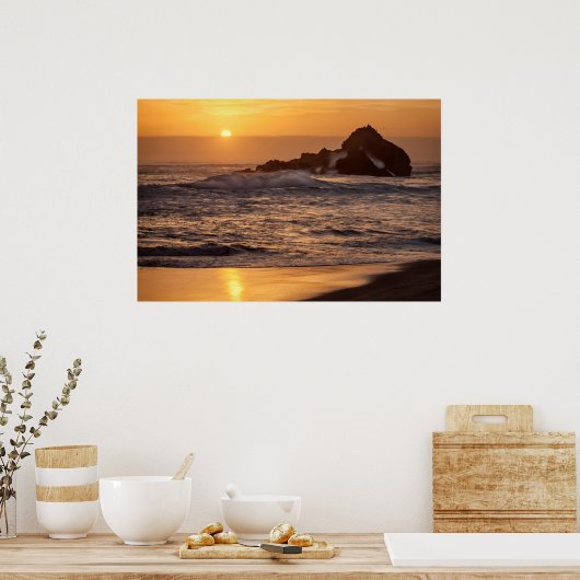 Sunset at Pfeiffer Beach Poster (Keuken)