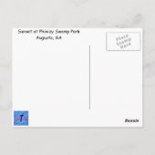 Sunset at Phinizy Swamp Park Augusta, GA Briefkaart (Achterkant)