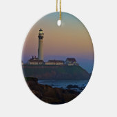 Sunset at Pigeon Point Lighthouse California Keramisch Ornament (Rechts)