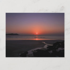 Sunset at Polzeath Briefkaart