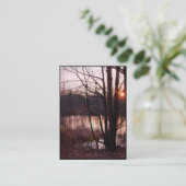Sunset at Pond ATC Visitekaartje (Staand voorkant)