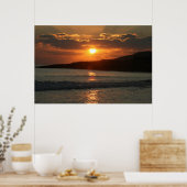 Sunset at Praia Da Luz Beach, Algarve, Portugal Poster (Keuken)