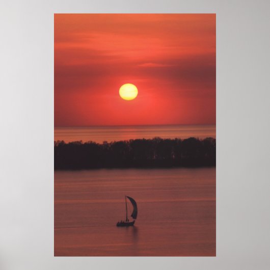 Sunset at Presque Isle State Park Print (Voorkant)
