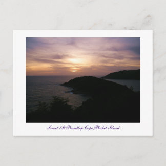Sunset at Promthep Cape, Phuket Island Briefkaart