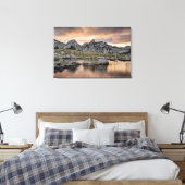 Sunset at Pyramid Lake Canvas Afdruk (Insitu (Slaapkamer))