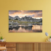 Sunset at Pyramid Lake Canvas Afdruk (Insitu (Woonkamer))