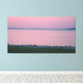 Sunset at Rend Lake Illinois Canvas Afdruk (Insitu (Houten vloer))