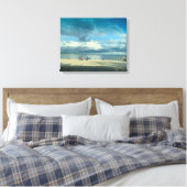 Sunset at Ropes Beach, Cape Cod Canvas Afdruk (Insitu (Slaapkamer))