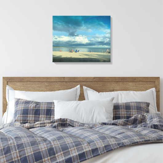 Sunset at Ropes Beach, Cape Cod Canvas Afdruk (Insitu (Slaapkamer))