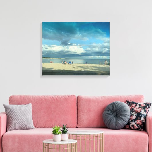 Sunset at Ropes Beach, Cape Cod Canvas Afdruk (Insitu (Woonkamer))