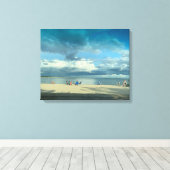 Sunset at Ropes Beach, Cape Cod Canvas Afdruk (Insitu (Houten vloer))