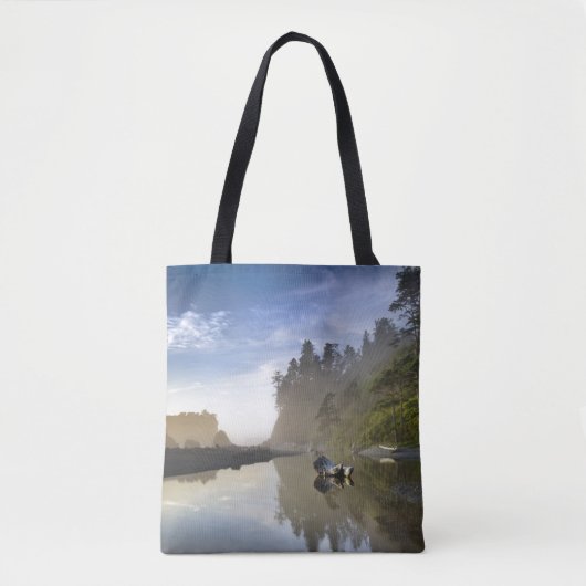 Sunset at Ruby Beach, Olympisch Nationaal Park Tote Bag (Voorkant)
