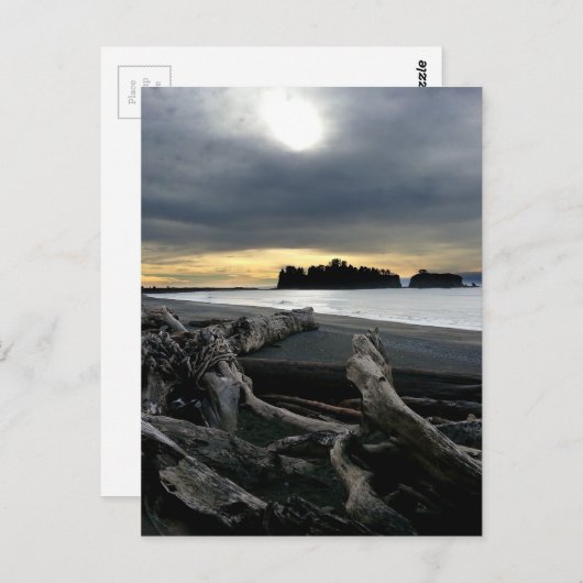 Sunset at Ruby Beach Olympisch Park Briefkaart (Voorkant / Achterkant)