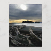 Sunset at Ruby Beach Olympisch Park Briefkaart (Voorkant)