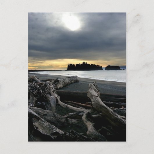 Sunset at Ruby Beach Olympisch Park Briefkaart (Voorkant)