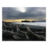 Sunset at Ruby Beach Olympisch Park Foto Afdruk (Voorkant)