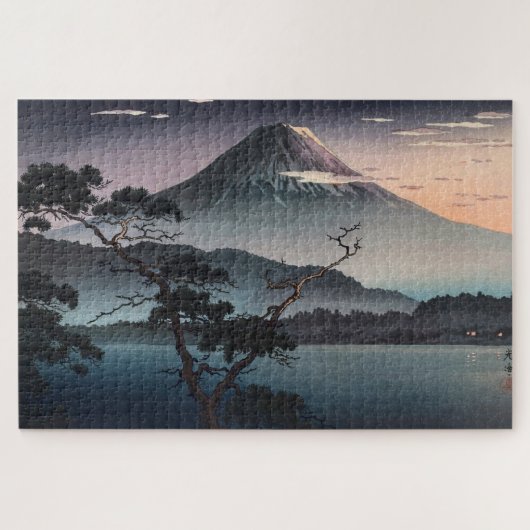 Sunset at Saiko Lake by Tsuchiya Koitsu Legpuzzel (Horizontaal)
