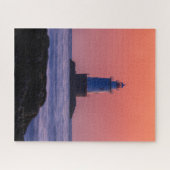 Sunset at Sakonnet Lighthouse in Rhode Island. Ver Legpuzzel (Horizontaal)