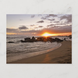 Sunset at Salt Pond Park - Kauai, Briefkaart Hawai