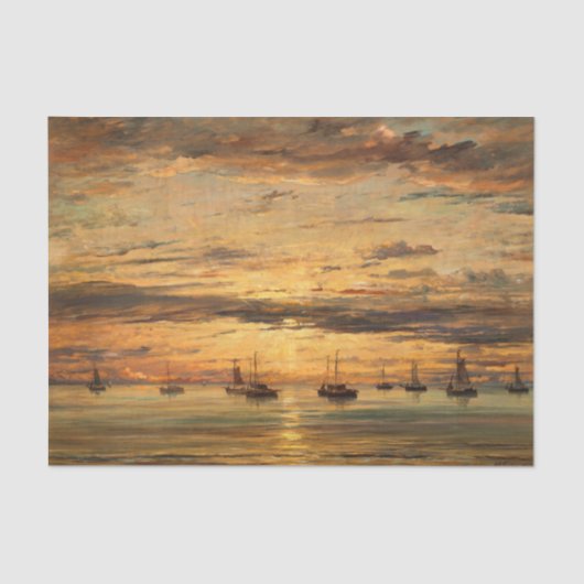 Sunset at Scheveningen by Hendrik Willem Mesdag Tissuepapier (Voorkant)