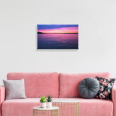Sunset at Seneca Lake, Ohio Canvas Afdruk (Insitu (Woonkamer))