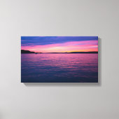 Sunset at Seneca Lake, Ohio Canvas Afdruk (Voorkant)