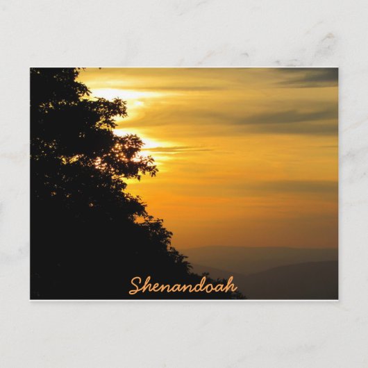 Sunset at Shenandoah Briefkaart (Voorkant)