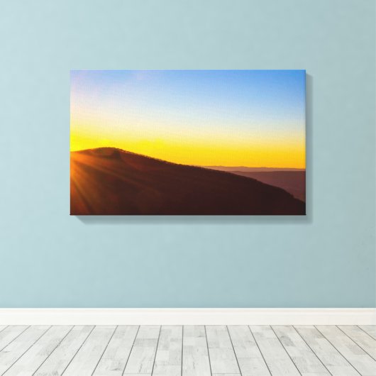 Sunset at Shenandoah National Park Canvas Afdruk (Insitu (Houten vloer))