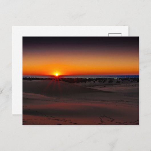 Sunset at Silver Lake State Park, Michigan Briefkaart (Voorkant / Achterkant)