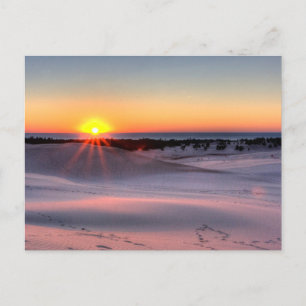 Sunset at Silver Lake State Park, Michigan Briefkaart