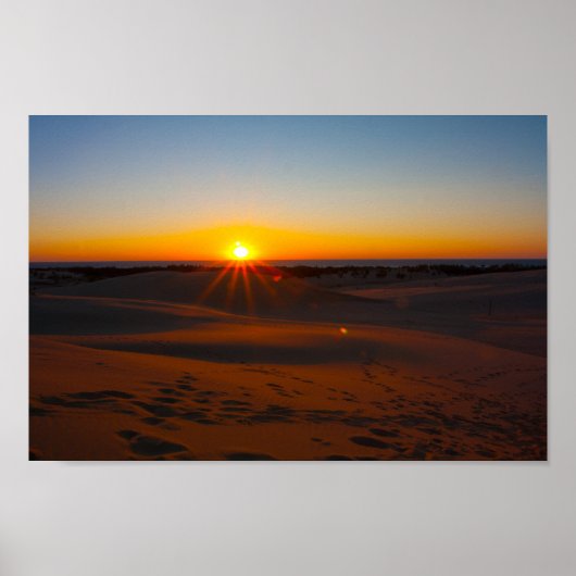 Sunset at Silver Lake State Park, Michigan Poster (Voorkant)